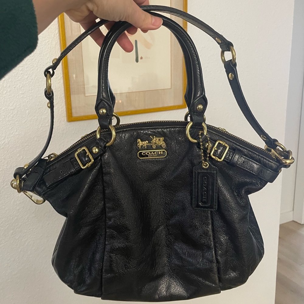 Coach 1941 Black Madison Satchel Handbag